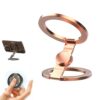 HRhousaen Double Sided Magnetic Phone Ring Holder, 360° Rotatable Mag Safe Phone Grip Stand, Spinner Phone Magnet Kickstand, Hands-Free Holder for iPhone 12-17/MagSafe Cases/Car Mounts, Rosegold