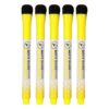 HRSDZKJ 5Pcs Magnetic Whiteboard Pen Writing Drawing Erasable Board Marker Office Supplies Erasable Whiteboard Pen Dry Erase and Highlighters(Yellow)