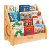 Hrssnsk Montessori Bookshelf for Kids 16.5" Wide, Natural Wood Front Facing Bookcase, Toddler Book Organizer for Nursery and Playroom, Children's Reading Display Shelf Ages 1-3