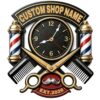 HSAEANZL Personalization Barber Shop Comb Wall Clock (Comb Style-2)
