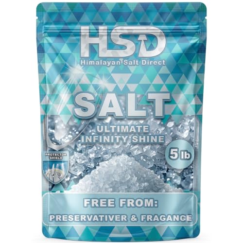 HSD 5lb Dishwasher Salt - 100% Natural Water Softener Salt with Pre-Soaking Action, Hard Water Detergent Boost for Cleaner Dishes & Washer Reactivation - Compatible with Bosch - (1 Pack)
