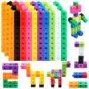 HSDAV 300 Pcs Math Linking Cubes - 10 Colors Connecting Counting Snap Blocks, Math Manipulatives for Early Math & Construction, Educational Toy for Preschool, Kindergarten, Homeschool