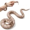 Hsxfl Fake Snakes Toy Soft Rubber Snake Realistic Keep Birds and Squirrels Away, Fake Rattlesnake Toys for Garden Gift April Fools' Day Party Favors or Halloween Decoration Props
