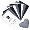 HTVRONT Felt Sheets for Crafts - 9pcs Black Gray White Stiff Felts, 8x12 Felt Sheet, 1mm Fabric Sheets, Thin Felt Pack Patchwork Craft Supplies, Felt Squares A4 Size