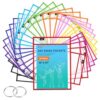 HTVRONT Oversized Dry Erase Pockets 10" x14", 30 Pack, for Classrooms