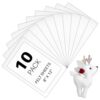 HTVRONT White Felt Sheets for Crafts - 10pcs Stiff Felts, 8x12 Felt Sheet, 1mm White Fabric Sheets, Thin Felt Pack Patchwork Craft Supplies, Felt Squares A4 Size
