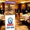 HUAXI Lucky Draw Machine with Colorful Balls, Clear Acrylic