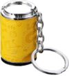 HUCHENYU Mini Coin Storage Keychain, 2-in-1 Portable Coin Holder Loose Change Container with Secure Snap Closure, Travel & Daily Carry(Yellow)
