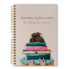 huester Funny Book Notebook Journal, Book Lover Gifts Journal for Women Men, How Many Nights a Week Should You Reading Notebooks for Note Taking, Bookish Gifts Hardcover Spiral Notebook, 5.5x8.3 Inch