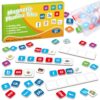 HugHush Magnetic Letter Tiles, Phonics Spelling Games Speech Therapy Phonemic Awareness Alphabet Fridge Magnets Learn to Read Science Reading Manipulative Elkonin Box Preschool Kindergarten Classroom