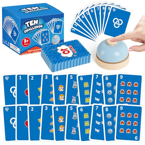 HugHush Math Games for Kids,Addition & Subtraction Games,Educational Learning Games Flash Card Gifts for Boys and Girls Ages 5 6 7 8,Counting Answer Buzzers Travel Indoor Outdoor Family