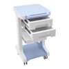 HUIBAI 3 Tier Medical Rolling Cartwith 2 Drawers for Spa (Blue)