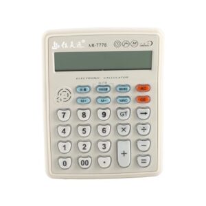 HUIOP Calculators Large Display,Musical Desktop Calculator 12-Digits LCD Display Electronic Calculator Counter Big Buttons with Music Piano Play Time Date Show Alarm Clock Function for Office