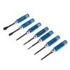 Hulex Supplies 7Pcs Hex Tool Kit for RC Helicopter, Plane, Car – 1.5mm to 5.5mm Hex Keys and Screwdrivers, Alloy Steel, Blue
