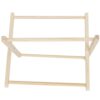 Hulex Supplies Macrame Magazine Rack, Bohemian Woven Storage Basket, Unique Book Holder for Living Room Decor, DIY Knitting with Polished Wood, Approx 13.8 in