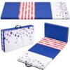 Hulkfit Folding Exercise Aerobics Mat, 4'x10'x3" Extra Thick High Density Anti Tear Gymnastics Gym Folding Exercise Aerobics Mats for MMA, multi color gymnastics mat