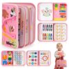 HumorPlay Busy Board Montessori Toys for 1,2,3 Year Old Girl Gifts, Sensory Educational Busy Book for Toddlers 1-3 Age, Christmas Birthday Gift for 1-2 Year Old Girl Toys