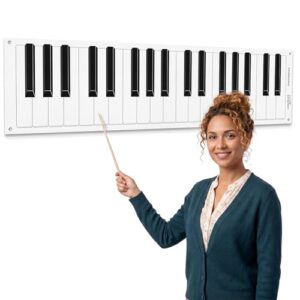 Humyoun 61" x 17.5" Dry Erase Piano Keyboard Laminated Poster Large Jumbo Size Back to School Music Piano Keyboard Note Chart Music Teacher Supplies for Teachers Musicians Students