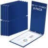 Humyoun 8 Pcs 3.5 Inch 3 Ring Binders Rings Heavy Duty View D Ring Binders Economy Holds 11" x 17" Paper for Artwork Blueprints, Office, Home, Work Places(Navy Blue)