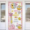 HunnmingRe Pastel Smile Face Classroom Decor Back to School Banner Decor Smile Face Theme Classroom Door Banner Colorful Wall Porch Sign for First Day of School Party