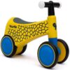 Hurtle Toddler Balance Bike, Baby Ride-On Toy for Ages 1–3, Pedal-Free Baby Balance Trainer with Light-Up Handlebars, Stable Riding Toys for Toddlers 1–3, Develops Steering & Control, Yellow