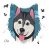 Husky Dog Pattern Wooden Jigsaw Puzzle for Adults 175 Pieces