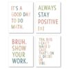 Hxlac Math Classroom Decor Wall Art Prints Set of 4 Unframed - Math Teacher Classroom Decor, Middle High School Posters, Funny Class Room Wall for Math Teacher(8x10 Inches)
