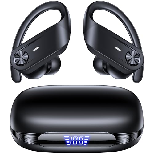 Hybrid Active Noise Cancelling Wireless Ear Buds 80 Hrs Playtime Hi-Res Stereo Quality Bluetooth Earbuds with Transparency Mode Headphones Bluetooth Earhooks ANC Earphones for Work Sports Travel