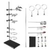 HYDDNice Laboratory Stands Support Laboratory Grade Metalware Set Lab Clamp Flask Clamp Condenser C