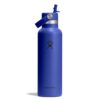 Hydro Flask - Standard Flex Straw Cap 21oz Bottle - Stainless Steel Leak Proof Fits Most Cup Holders - Insulated, 24 Hours Cold - Capri Blue
