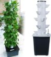 Hydroponic Growing System - Tower Garden Kit for Herbs, Fruits & Vegetables with Pump, Adapter, Net Pots and Timer - Aeroponics Indoor Gardening Solution