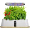 Hydroponics Growing System, Plant Grow Light, 10 Pods with LED, Height Adjustable for Home, Kitchen, Gardening