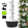 Hydroponic Tower with LED Lights: All-Season Indoor Herb Garden