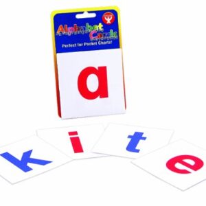 Hygloss 30-Pk Alphabet Flashcards – Lowercase Letters 3" x 3" White Cards – Literacy Learning Card Kit