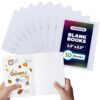Hygloss Blank Books - Bulk 10 Pack – 5.5" x 8.5" A5 White Paperback Blank Book for Kids to Write Stories, Doodle, Arts & Crafts – Plain Drawing Sketchbook, Unlined Journal, Notebook Without Lines