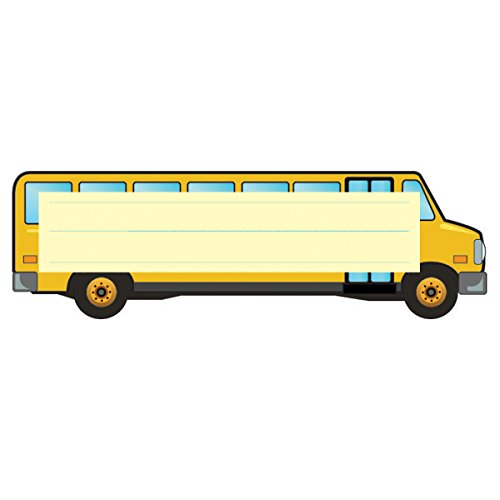 Hygloss Products Die-Cut Name Plate - Great Teaching Tool - Perfect for Labeling in Classroom & Other Uses - School Bus - 9.5 x 3 inches - 30 Pk (45560),Yellow