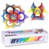 HyperTiles Hyperbolic Building Toy - 3" x 3" STEM Educational 3-Dimensional Adventure: 48 Tiles & 80 Connectors for Logic & Creativity - Infinite Shapes that Flex and Hinge - by Fun In Motion Toys