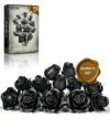 iATOM Black Rose Bouquet Building Set, 12Pcs Flower Botanical Collection Kit for Adult, Valentine's Day Gift for Her/Girlfriend/Mom/Wife/Couple, Gothic Vintage Home Office Table Centerpiece Decor
