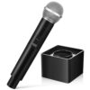 ibasenice Prop Fake Microphone Toy with Square Flag Station Black