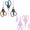 iBayam Kitchen Scissors All Purpose Heavy Duty Meat Scissors Poultry Shears, Stainless Steel, Black, Orange, Purple