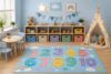 ICE Armor 5' x 7' Numbers Learning Area Rug for Kids Playroom Nursery Bedroom, Educational Counting One to Ten Preschool Math Cartoon Decor, Non-Slip Silicone Backing Low Pile