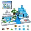 Ice Castle Magnetic Cubes 100PCS - Frozen Kingdom Themed Magnetic Blocks Set for Kids Ages 3+, STEM 3D Magnet Tiles Educational Construction Toys Sensory Montessori Stacking Blocks Gifts Girls Boys