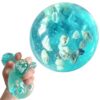 Ice Cube Stress Balls, Ocean Theme Squishy Stress Relief Toys, Soft Slow Rising Squeeze Sensory Fidget Toys for Adults Kids, Portable Calming Hand Toys for Home Office School (Blue-2.2IN.)