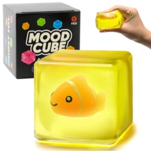 Ice Cube Stress Ball, Squishy Fidget Toy for Kids Adults Anxiety Relief