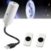 Icettry Night Light, 2-in-1 Galaxy Projector, USB, 360° Rot (White)