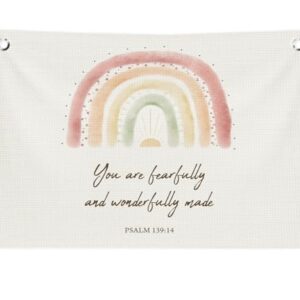 ICEWHITEY Christian Classroom Decor,Fearfully and Onederful Made Wall Decor