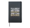 Ich bin ein einfacher alter Mann Ich bin grumprisch und likes Breasts Hardcover Journal, Black