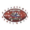 Iconic Puzzles - Baltimore Ravens, Logo, Officially Licensed NFL Wooden Puzzle, 100% Sustainable, Gift for Adults and Kids, Size M, 270 Pcs
