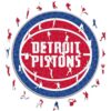 Iconic Puzzles - Detroit Pistons, Logo, Officially Licensed NBA Wooden Puzzle, 100% Sustainable, Gift for Adults and Kids, Size S, 150 Pcs