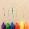 ICRPSTU Food Color Wax Crayons, Non Washable for Kids Bath Drawing, Wipe Off with Damp Cloth (Color)
